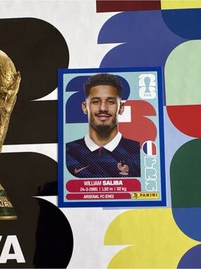 Panini FIFA World Cup 2026 William Saliba France Blue Parallel Sticker FRA 4